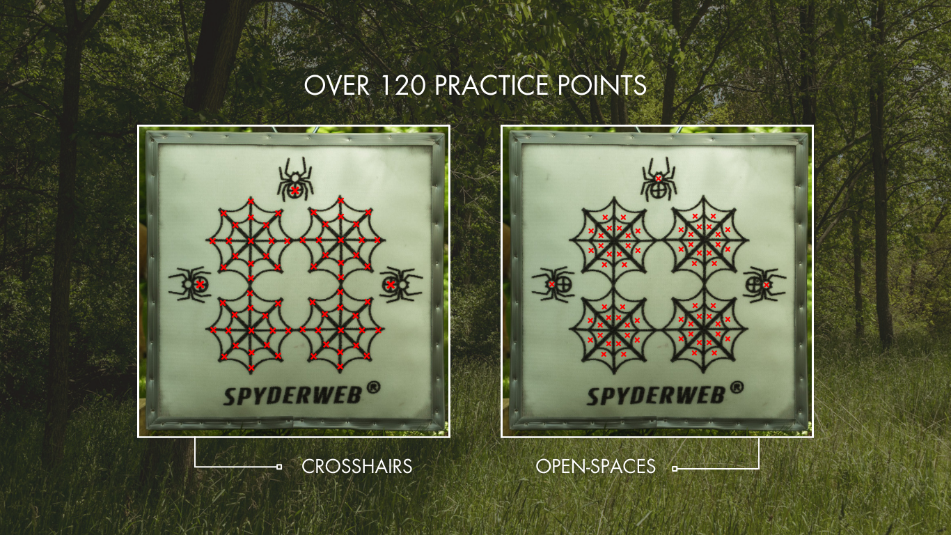 24XL SpyderWeb Archery Practice Web-side