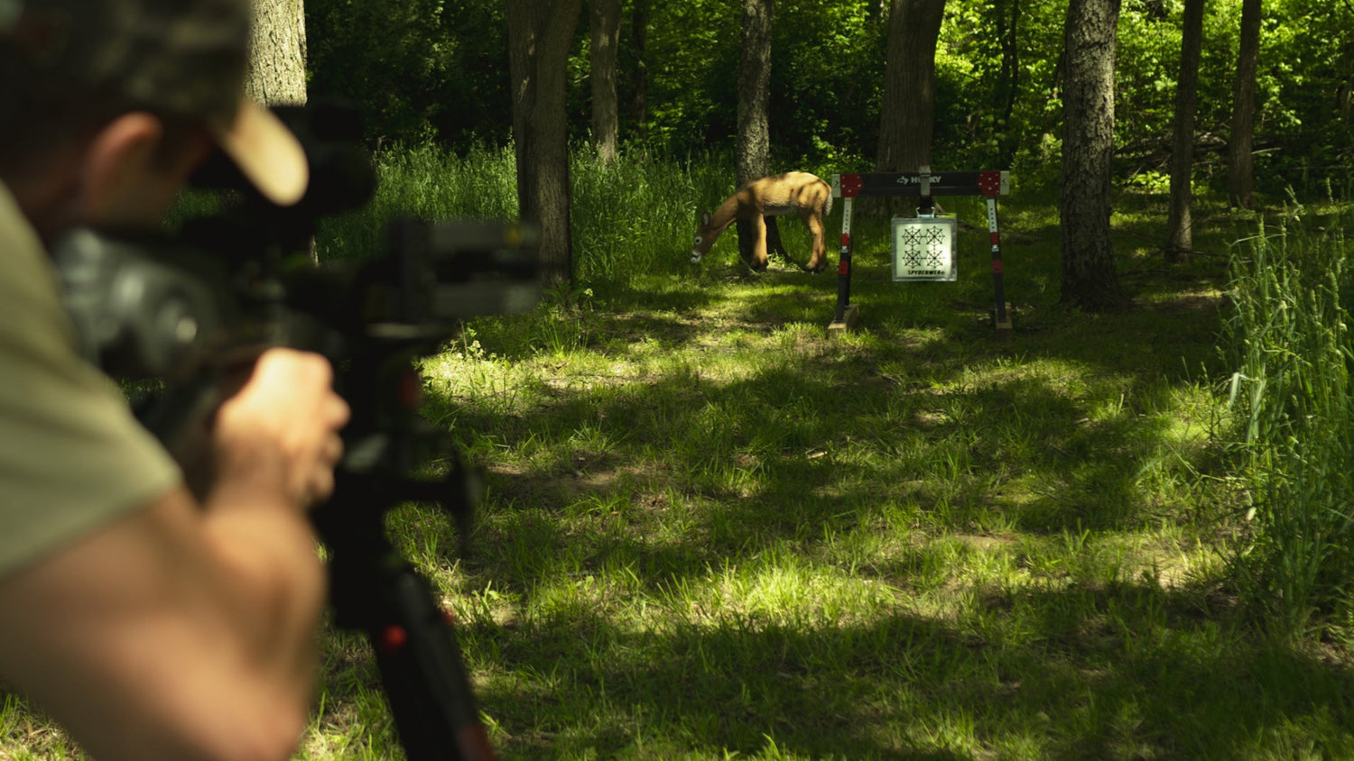 Crossbow Aiming at Target