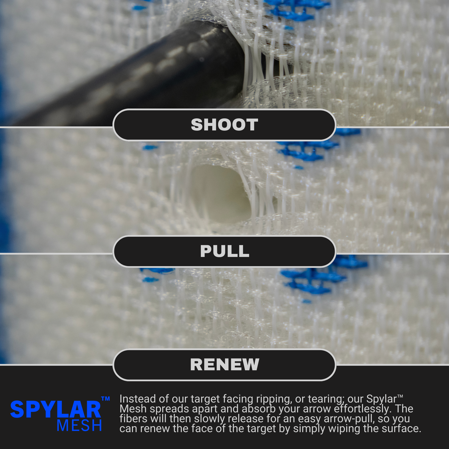 ST24 Archery Plus Crossbow Target Spylar Mesh Facing Technology