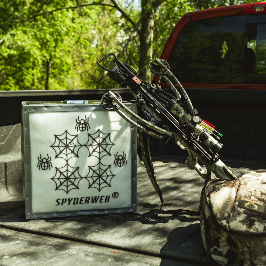 New 20XL Backyard Target on Truck Tailgate with crossbow